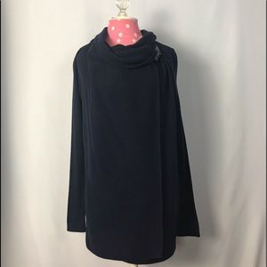 Tahari Merino wool blend cross drape sweater